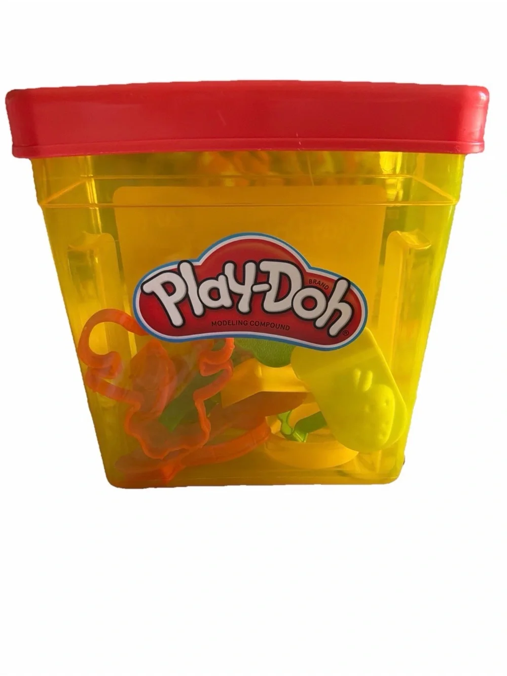 Kids Play-Doh 2014 Hasbro Toy Box Storage Bucket Animal Fruit Shape Accesories
